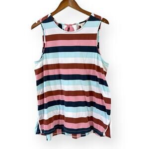 Matilda Jane Just Imagine Sierra Multi-Striped Tie-Back Tank Womens Size Large